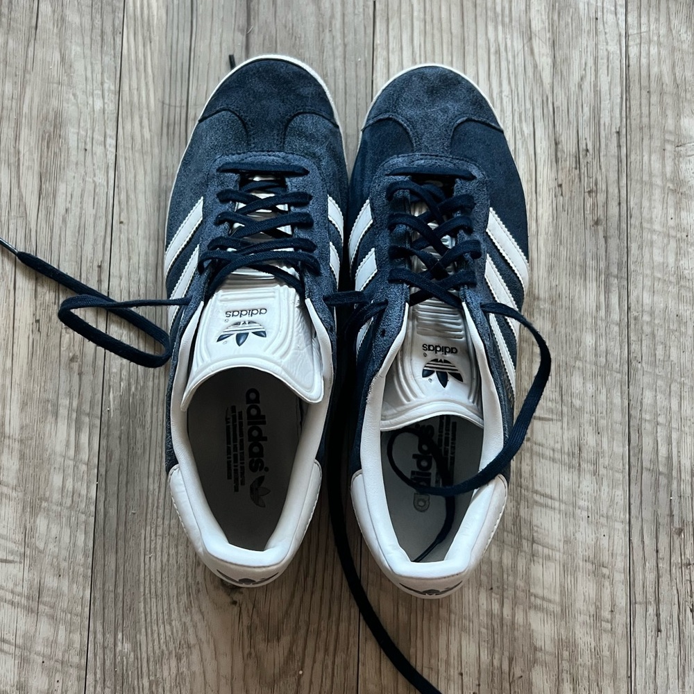 Like New Blue Suede Adidas Gazelle (Mens 9/Womens 10)